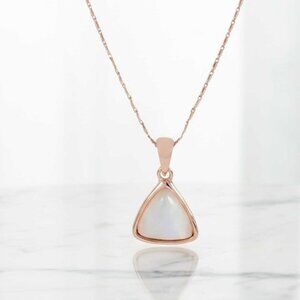 Ladies Triangular Opal Necklace